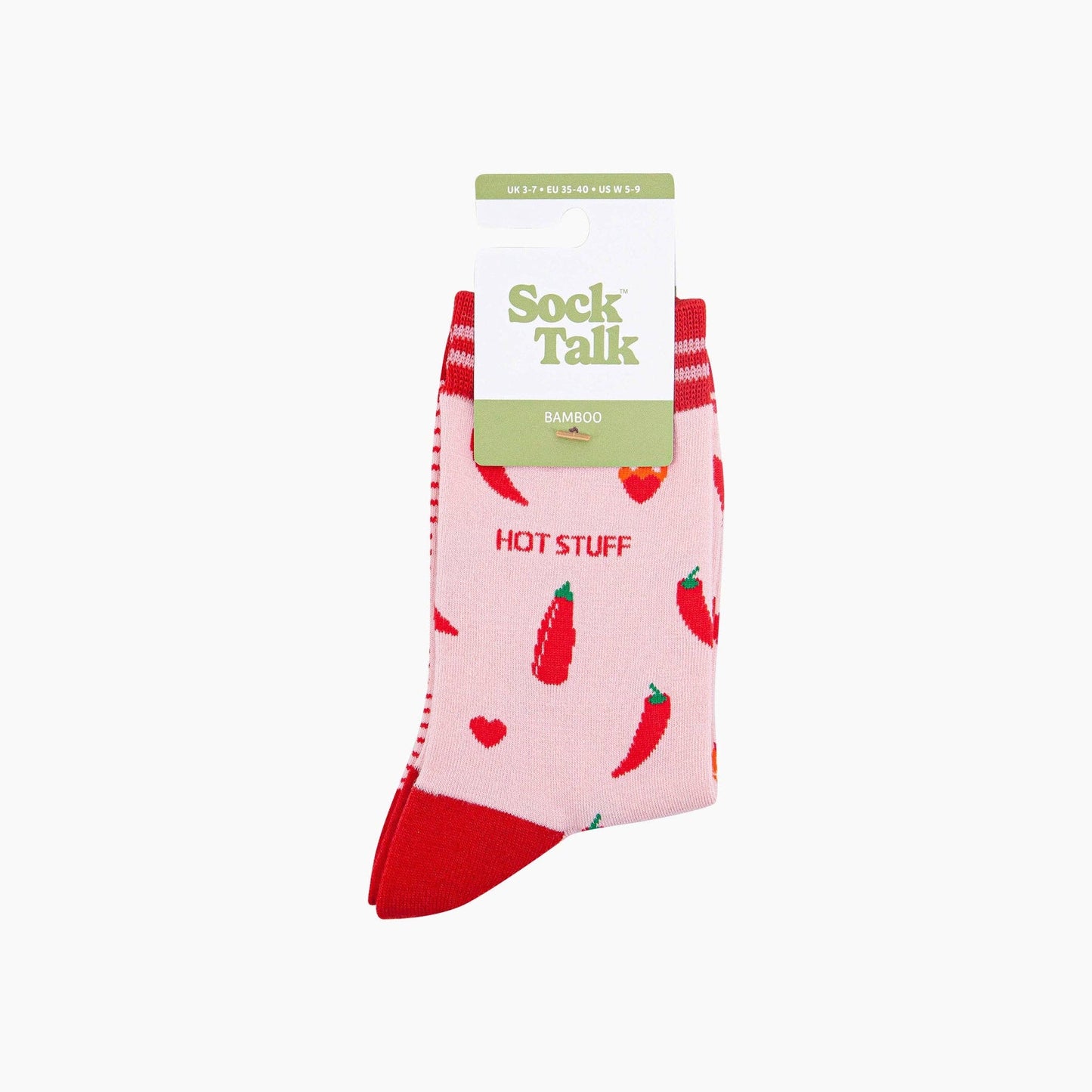 Hot Stuff Chilli Pepper Bamboo Socks in Pink