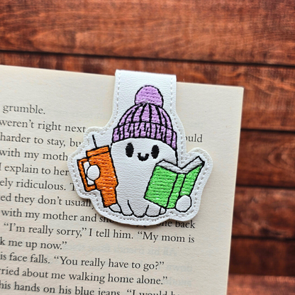Beanie Ghost | Embroidered Magnetic Bookmark