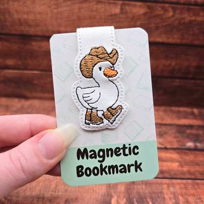 Cowboy Duck | Embroidered Magnetic Bookmark