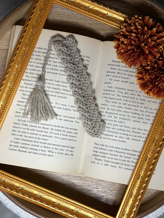 Cream Crotched Bookmark