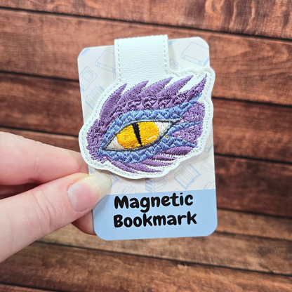 Dragon Eye | Embroidered Magnetic Bookmark | Book Accessory