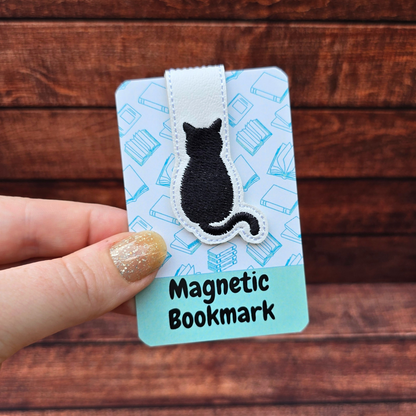 Black Cat | Embroidered Magnetic Bookmark | Page Marker