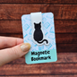 Black Cat | Embroidered Magnetic Bookmark | Page Marker