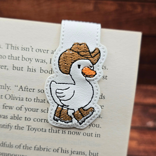 Cowboy Duck | Embroidered Magnetic Bookmark