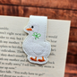 Goose | Embroidered Magnetic Bookmark | Cute Book Accessory