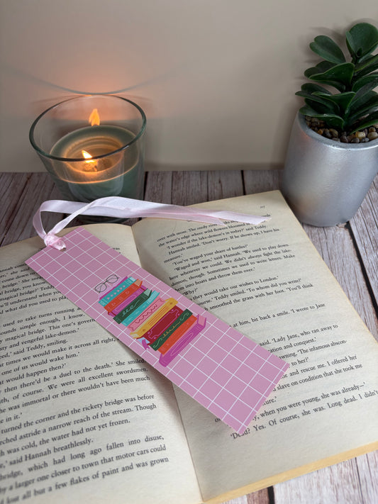 Stack of books bookmark