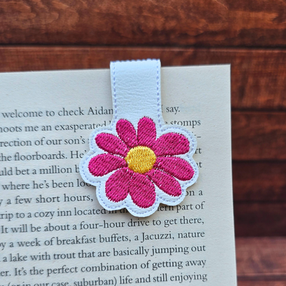 Bold Flower | Embroidered Magnetic Bookmark | Book Accessory
