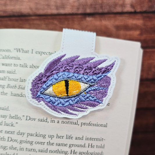 Dragon Eye | Embroidered Magnetic Bookmark | Book Accessory