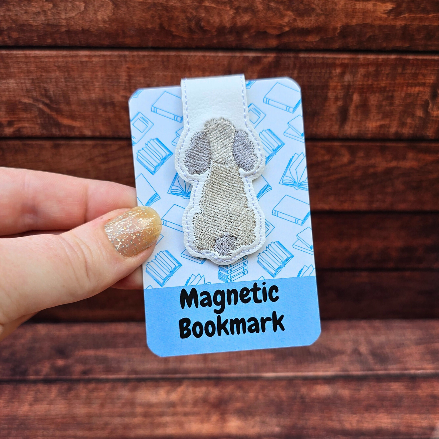 Poodle Back | Embroidered Magnetic Bookmark | Page Marker
