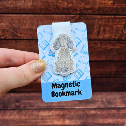Poodle Back | Embroidered Magnetic Bookmark | Page Marker