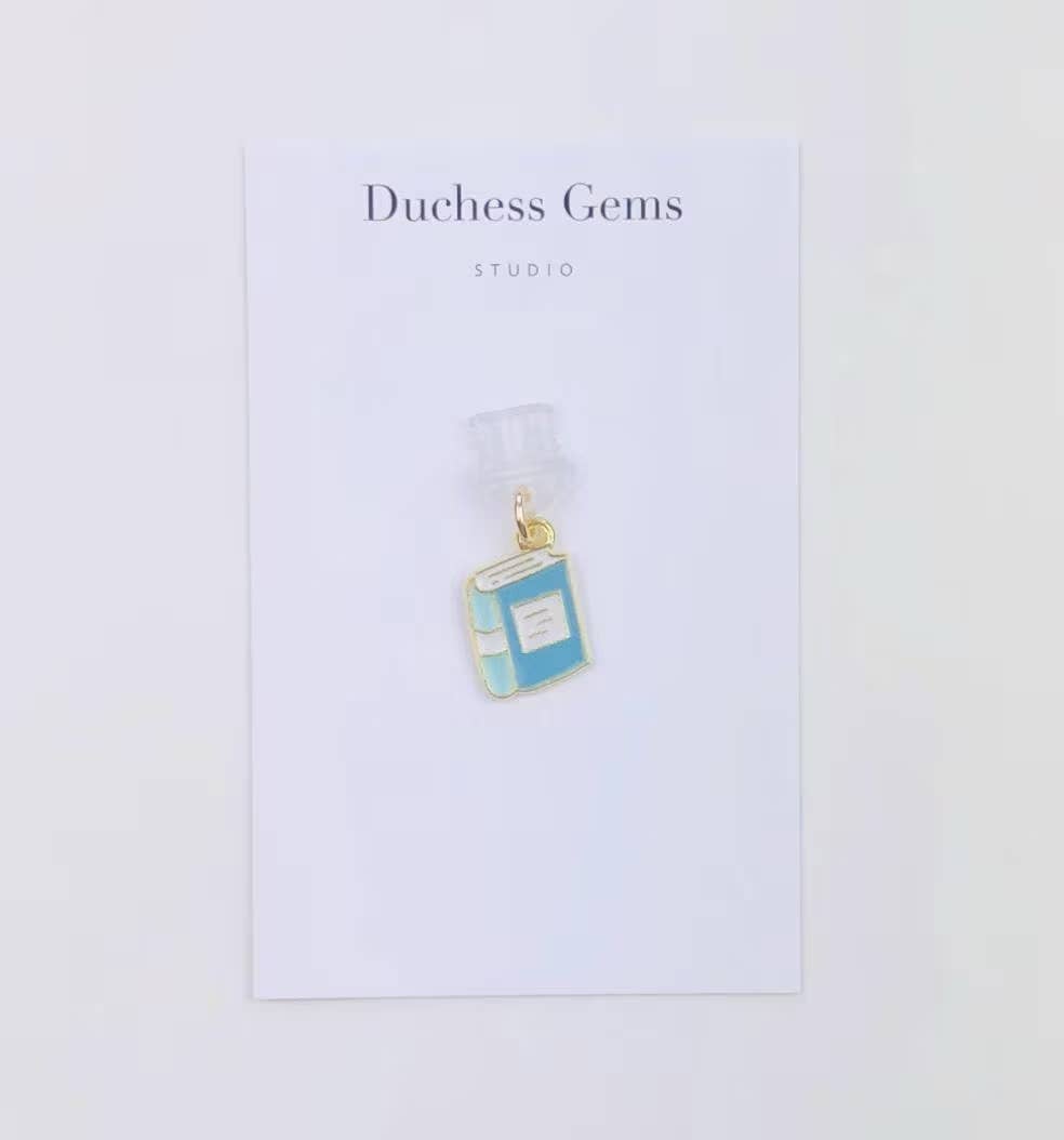 Blue Book Dust Plug Charm For Phone Tablet & E-Reader