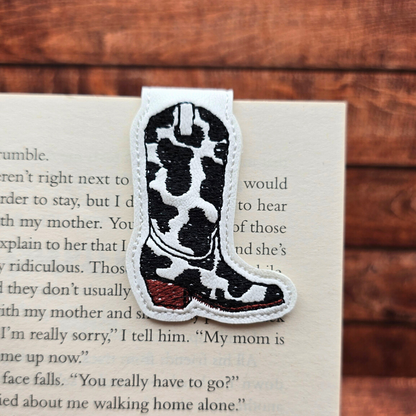 Cowboy Boot | Embroidered Magnetic Bookmark | Book Accessory