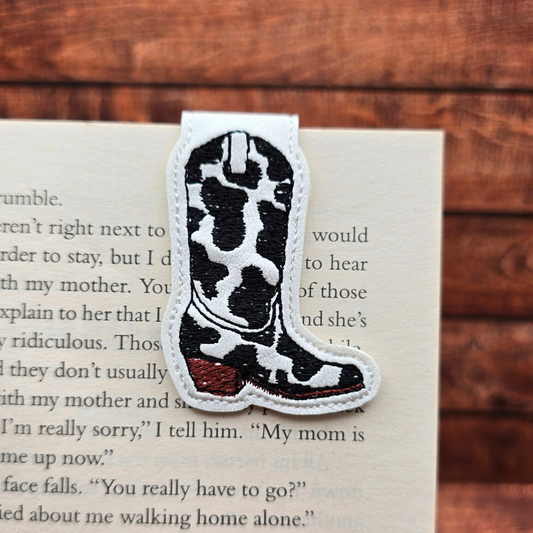 Cowboy Boot | Embroidered Magnetic Bookmark | Book Accessory