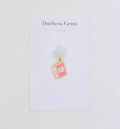 Pink Book Dust Plug Charm For Phone Tablet & E-Reader