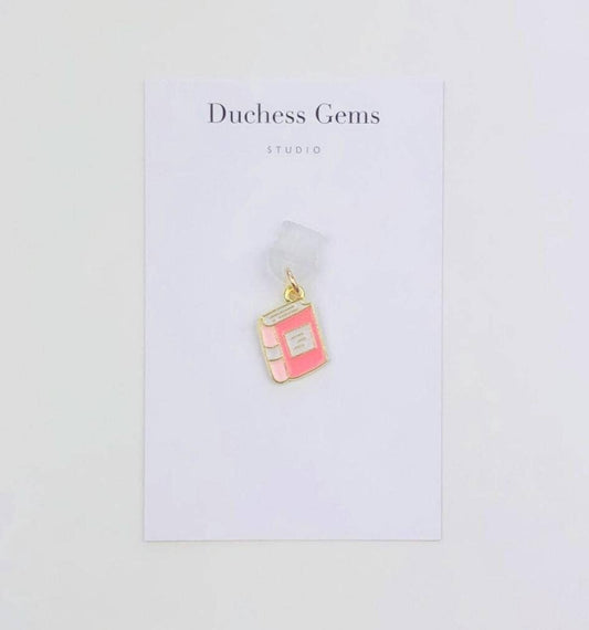 Pink Book Dust Plug Charm For Phone Tablet & E-Reader
