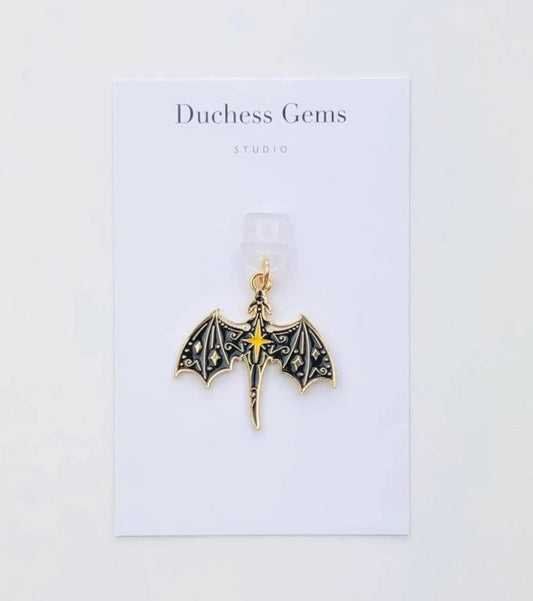 Dragon Dust Plug Charm, Fantasy Phone Tablet & E-Reader