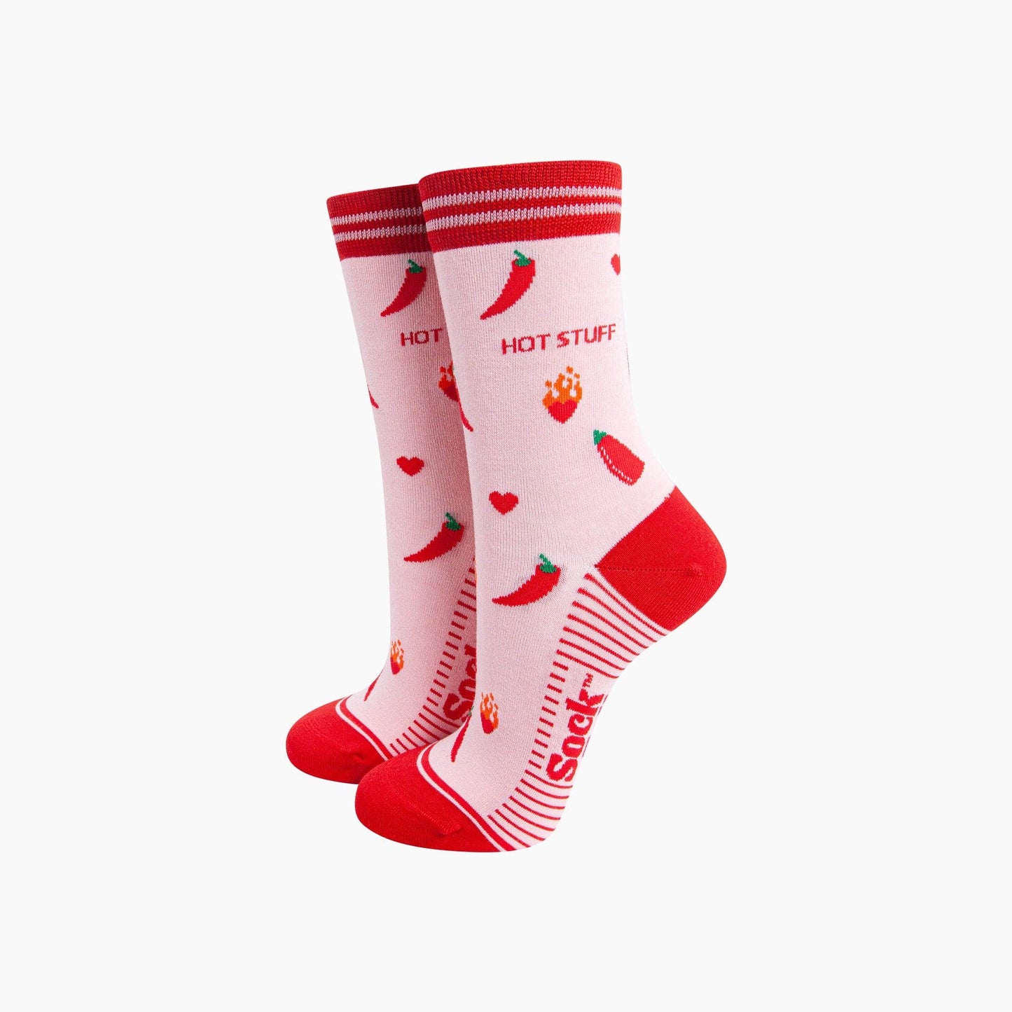 Hot Stuff Chilli Pepper Bamboo Socks in Pink