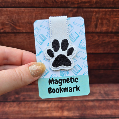 Paw | Embroidered Magnetic Bookmark | Page Marker