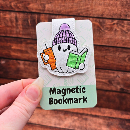 Beanie Ghost | Embroidered Magnetic Bookmark